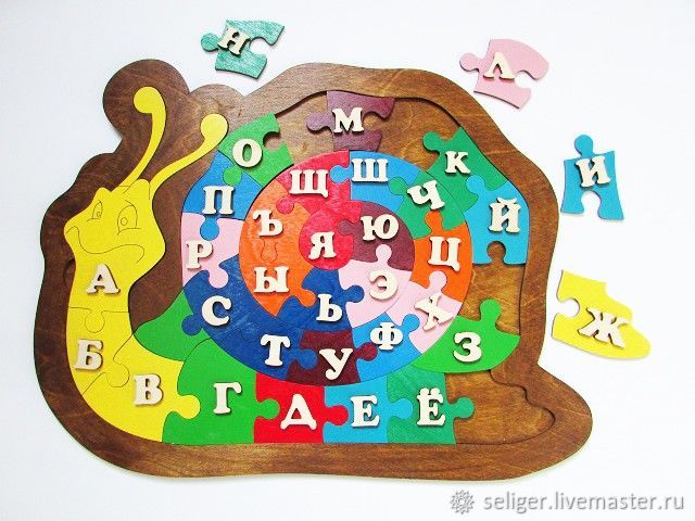 Азбука, пазл Улитка купить в интернет-магазине Ярмарка Мастеров по цене ...
