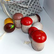 Куклы и игрушки handmade. Livemaster - original item Wooden toy counting material Forest mushrooms 12 PCs. Handmade.