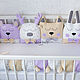 Order Bumpers animals for a cot. Miss Judy cotton (JuliaLepa). Livemaster. . Sides for crib Фото №3