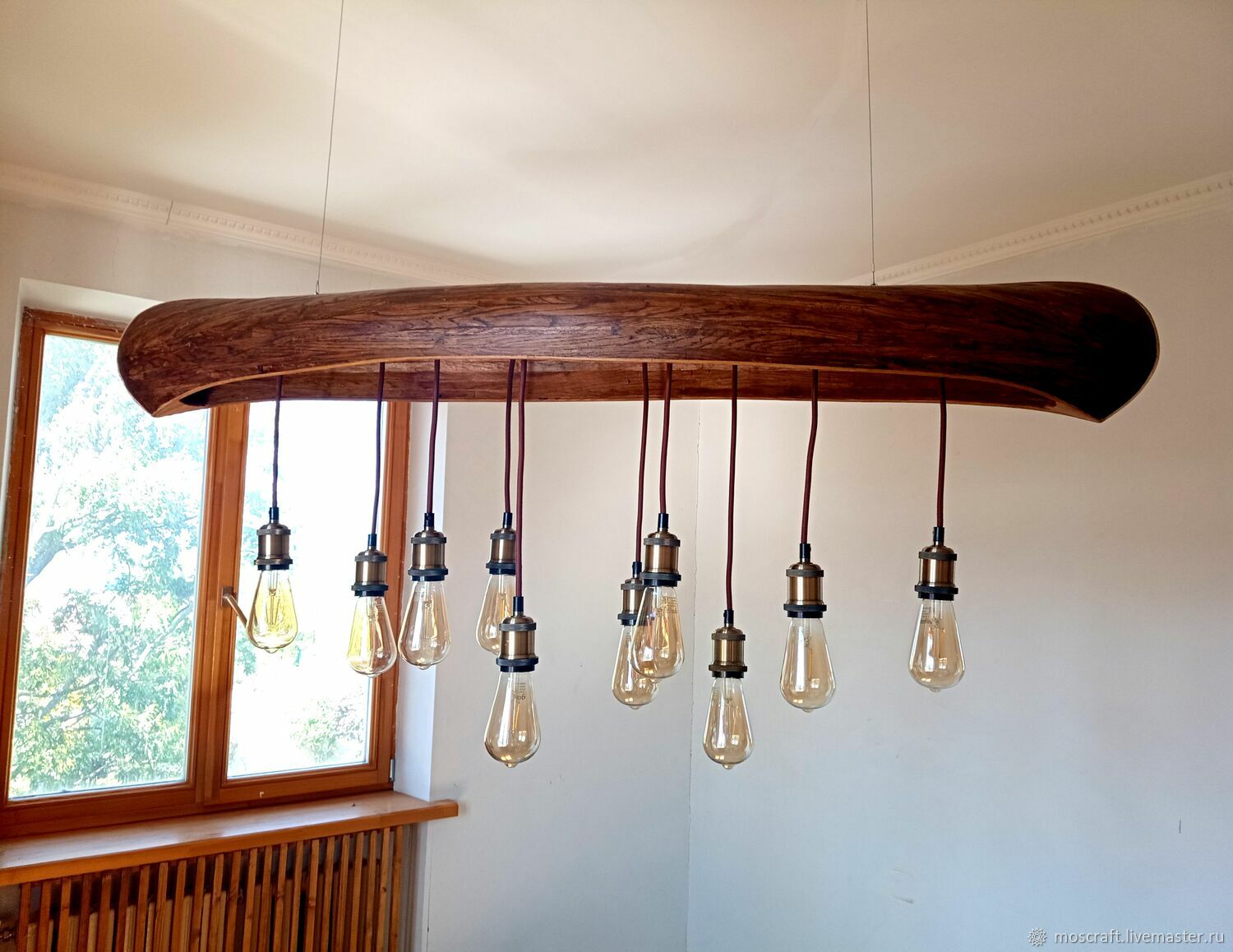 Люстра лофт Каноэ из дуба в интернет-магазине Ярмарка Мастеров по цене ...