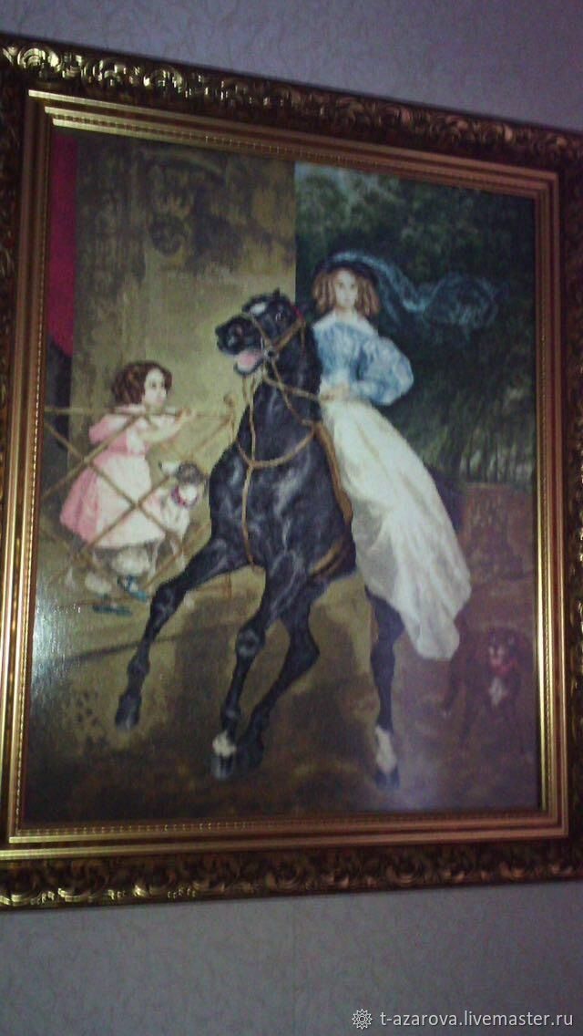 Картина брюллова всадница фото на холсте