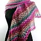 Shawl scarf crocheted openwork mohair. Shawls. UrbanStyleKnit (usknits). My Livemaster. Фото №6
