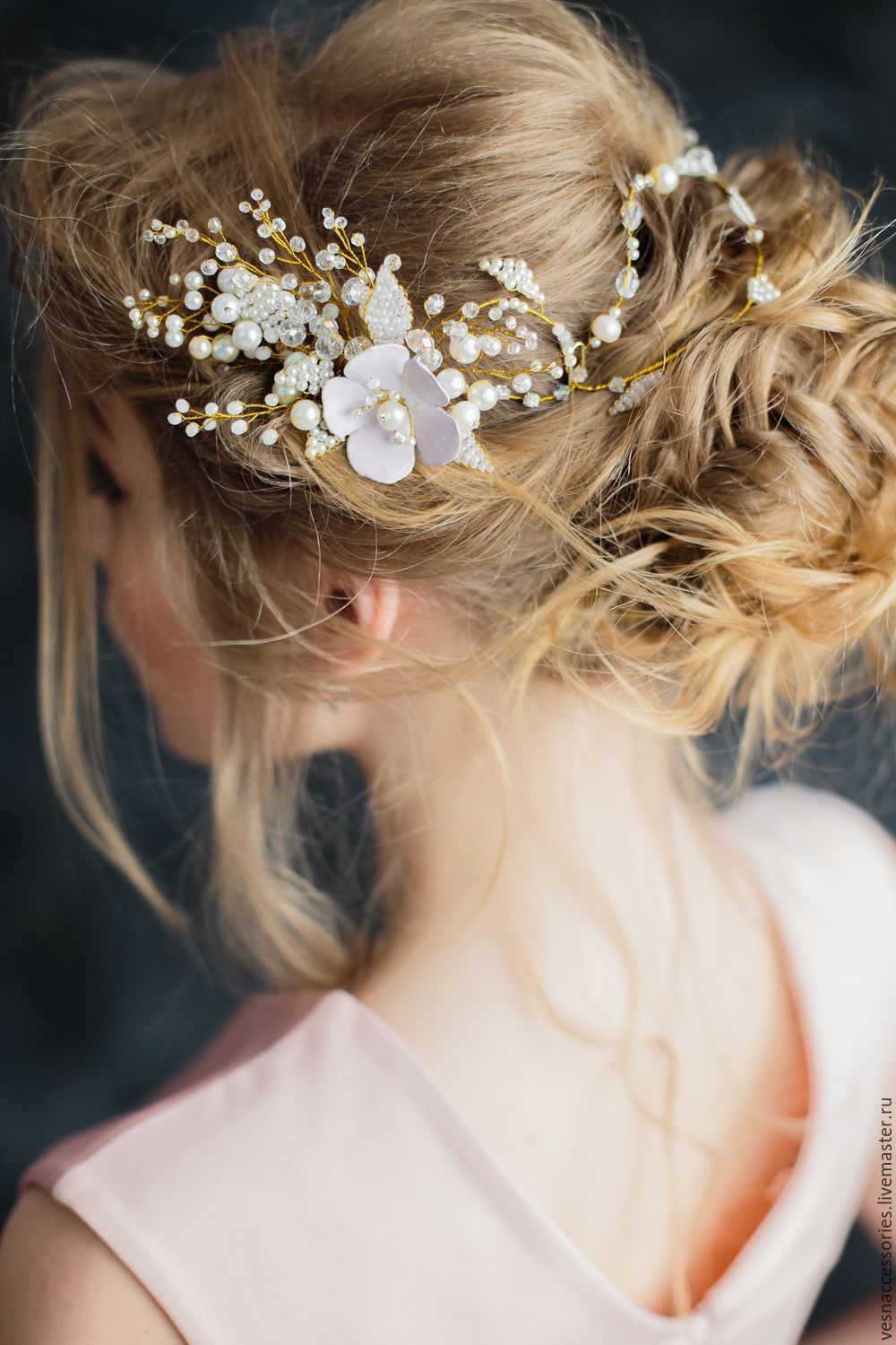 flower headband wedding