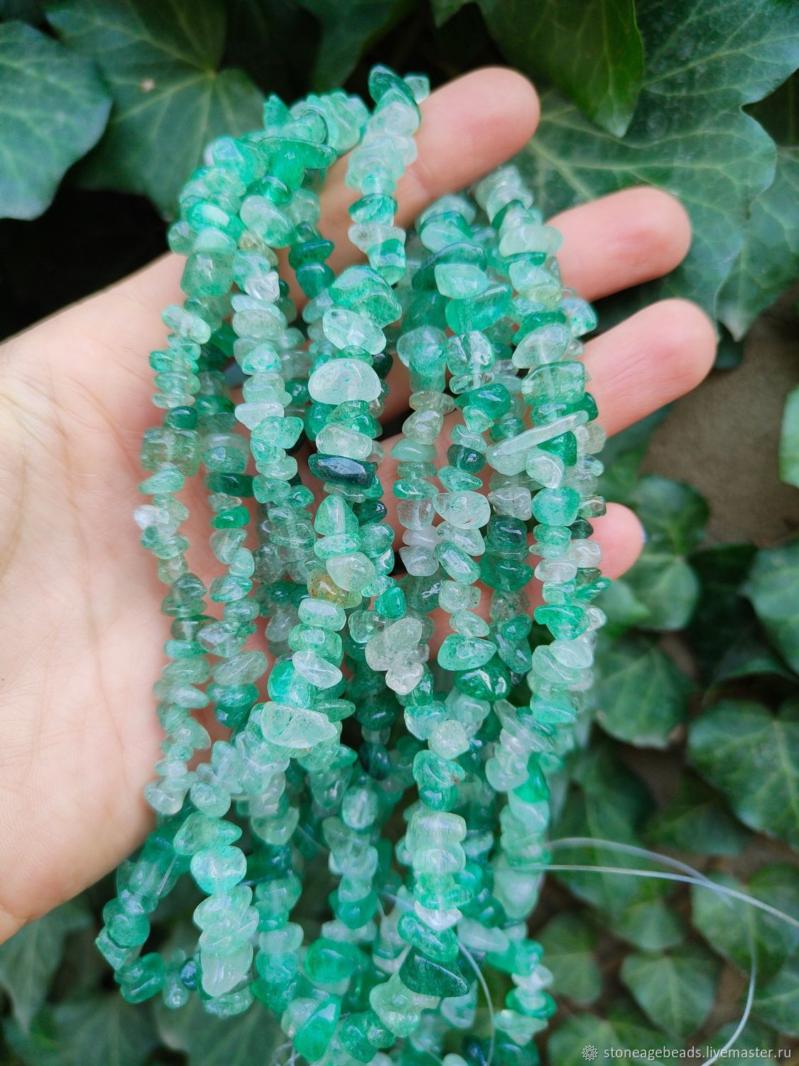 Крошка зеленый авантюрин 40см купить в интернет-магазине Ярмарка ...?