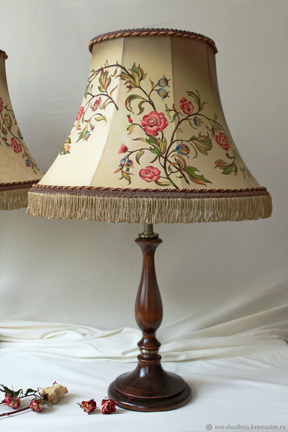 Светильники парные (настольные лампы) "Charmant", абажур батик в ...