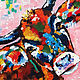 The picture of a heifer is a bright and colorful oil painting of a cow, Pictures, Moscow,  Фото №1