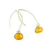 Украшения handmade. Livemaster - original item Yellow earrings 