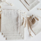Сувениры и подарки handmade. Livemaster - original item 7h9cm. Set of 30pcs. Linen, beige, unpainted pouches. Handmade.