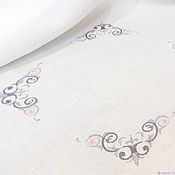 Для дома и интерьера handmade. Livemaster - original item Linen tablecloth, napkins and hot water bottle on the kettle. Handmade.