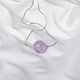 Silver chain with amethyst pendant purple stone. Art.136. Pendants. TRUVELLA. Online shopping on My Livemaster.  Фото №2
