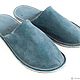 Men's home Slippers Kyoto blue. Slippers. Мастерская VR. Online shopping on My Livemaster.  Фото №2