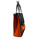 Кожаная сумка - пакет Чёрно-оранжевая. Классическая сумка. Кожатерия / Leather Terra. Интернет-магазин Ярмарка Мастеров.  Фото №2
