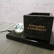 Clock made of stone - rhodonite