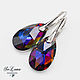 Swarovski_Silver earrings Swarovski_sergi Silver 925, Earrings, St. Petersburg,  Фото №1