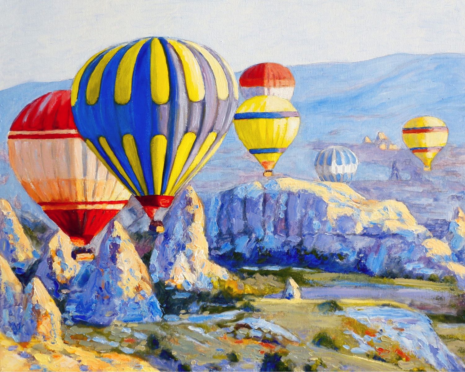 Картина Каппадокия маслом воздушные шары