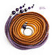 Thin belt rope made of beads with amethyst brown lilac. Belt. gershman. My Livemaster. Фото №5