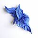 Order Brooch flower made of leather Sky in Forget-me-nots blue sky color brooch. De-Si-Re. Livemaster. . Brooches Фото №3