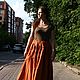 Linen skirt, long, red. Skirts. Boho-Eklektika. My Livemaster. Фото №5