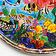 'Underwater World ' - A large plate on the wall author's painting. Decorative plates. Art by Tanya Shest. My Livemaster. Фото №4