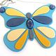 Choker leather Blue butterfly. Necklace. Shagree (Shagree). Online shopping on My Livemaster.  Фото №2