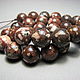 Brown breccia jasper 12 mm smooth ball, Beads1, Dolgoprudny,  Фото №1