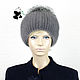 Elegant ladies hat made of fur Finnish mink. Art.DF-137. Caps. Mishan (mishan). My Livemaster. Фото №5