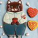 Gingerbread cat with a bouquet . Gingerbread for March 8, gingerbread for Birthday. Gingerbread Cookies Set. sweets for joy (galinadenisenko). My Livemaster. Фото №5