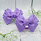 Фиолетовые бантики для волос (ПАРА) БТ095, Резинка для волос, Рязань,  Фото №1