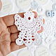 White angel knitted decor. Scrapbooking Elements. Natalie crochet flowers. My Livemaster. Фото №4