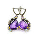 Earrings with natural amethysts and Topaz 28 ct buy. Earrings. luxuryclub. My Livemaster. Фото №5