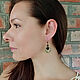 Earrings Natural Stone Tiger Eye Antique Bronze Ethnic Boho. Earrings. StylishThings4U. My Livemaster. Фото №4