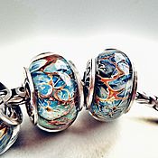 Украшения handmade. Livemaster - original item Glass bead "Ice dragon". Handmade.