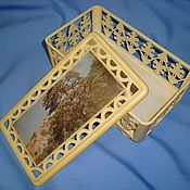 Винтаж handmade. Livemaster - original item Vintage jewelry box carved USSR 70s. Handmade.