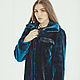 Beaver fur jacket in blue. Fur Coats. Forestfox. Family Fur Atelier. Online shopping on My Livemaster.  Фото №2