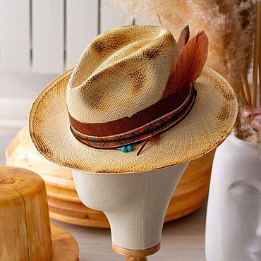 Аксессуары ручной работы. Ярмарка Мастеров - ручная работа Шляпа “BOHO HAT” из соломы. Мужская/женская. Handmade.