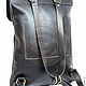 Black leather backpack Space. Backpacks. Russian leather Guild. My Livemaster. Фото №4