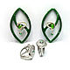 Gold earrings 'Magister' white gold, titanium, emeralds. Earrings. Jewelry Laboratory Alter Ego. My Livemaster. Фото №5