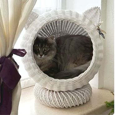 Как сшить круглую лежанку для кошки из ткани