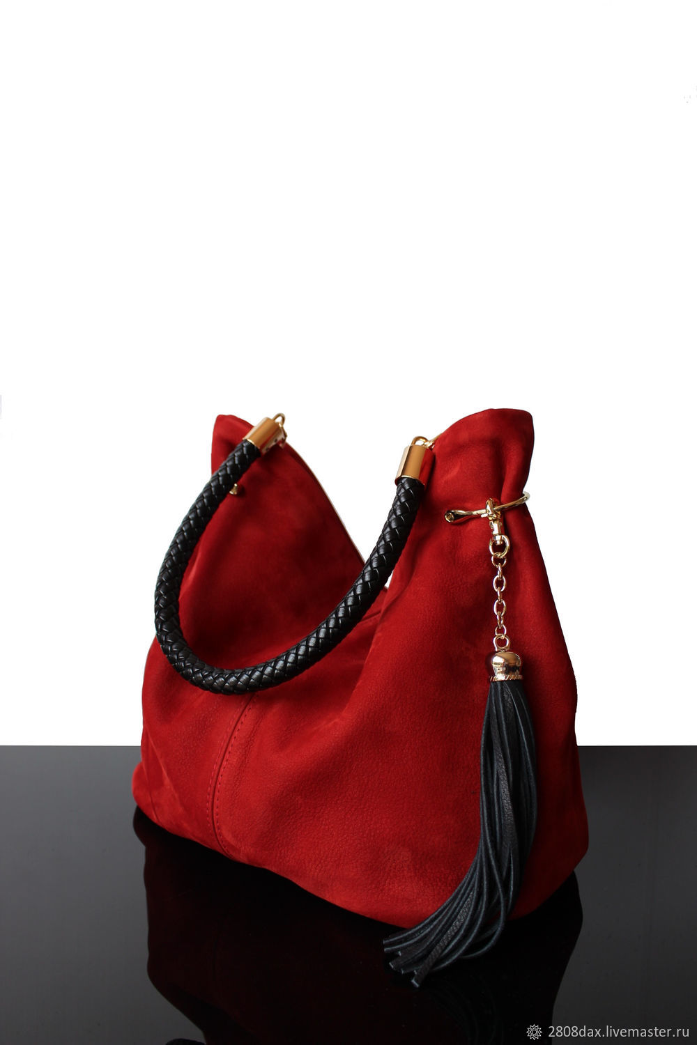 Granville Dark Red Suede Bag And Black Online On Handbags Handmade Livemaster Granville Dark Red Suede Bag And