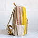 Backpack made of hemp Thamel yellow. Backpacks. Hemp bags and yarn | Alyona Larina (hempforlife). My Livemaster. Фото №4