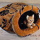 A sleeping bag for a cat 'Black roses'. Lodge. lyubov-iv (lyubov-iv). Online shopping on My Livemaster.  Фото №2