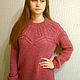 Jumper women knitted gray Round yoke Alpaca. Jumpers. Knit for you (Irina). My Livemaster. Фото №5