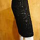 Order Skirt with sequins knit black attached elastic. Tolkoyubki. Livemaster. . Skirts Фото №3