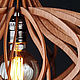 Деревянный светильник Орион махагон, люстра из дерева, подвесная лампа. Потолочные и подвесные светильники. Деревянные светильники Woodshire (woodshire). Ярмарка Мастеров.  Фото №4