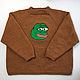 Sweater 'Pepe the Frog'. Mens sweaters. heavycraft. Online shopping on My Livemaster.  Фото №2