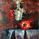Painting an Apple! cup, fire, oil, Pictures, Belaya Kalitva,  Фото №1
