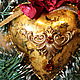 Christmas tree toy 'heart of gold'. Christmas decorations. beautifulcrafts. My Livemaster. Фото №5