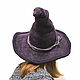 Purple hat for Halloween. Carnival Hats. STUDIO-FELT Katerina Alekseeva. My Livemaster. Фото №4