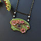 Polymer clay necklace, neck jewelry, art Nouveau. Necklace. decorum11. Online shopping on My Livemaster.  Фото №2
