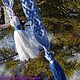Belt Femininity white and blue. Belts and ribbons. ЛЕЙЛИКА - пояса и очелья для всей семьи. My Livemaster. Фото №4